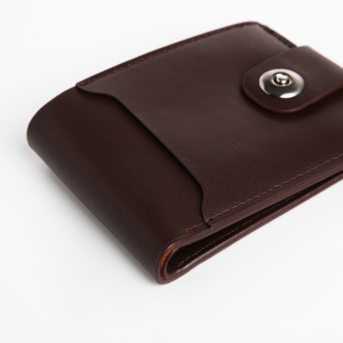 Портмоне мужское на магните, отдел для купюр, для карт, для монет, цвет коричневый Портмоне мужское на магните, отдел для купюр, для карт, для монет, цвет коричневый