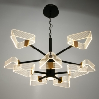 Люстра 1702/10 LED 204Вт 3000-6000К черный 95х95х80 см BayerLux