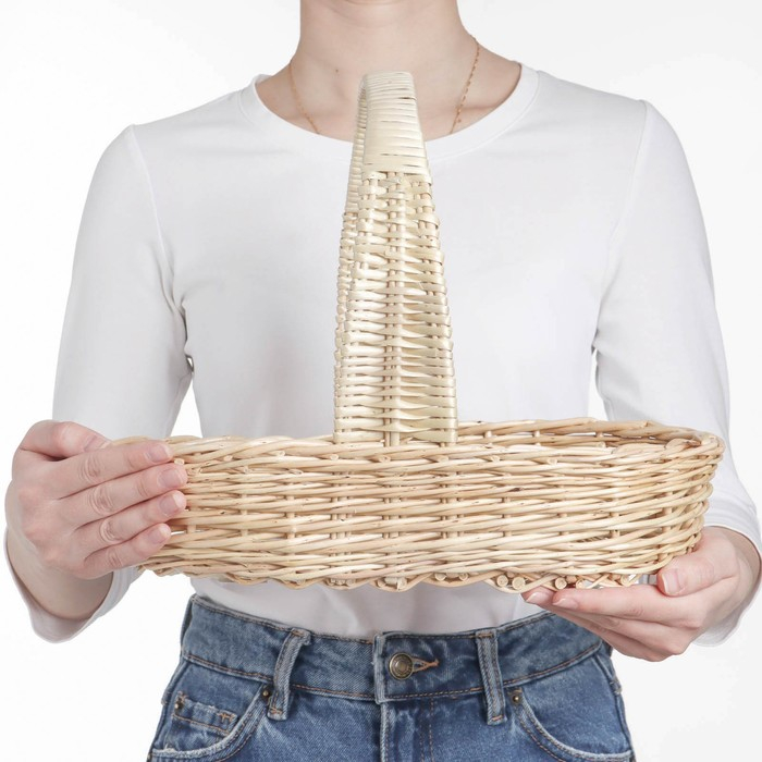 Корзина продуктовая, 37×16×8/27 см, ручное плетение, ива Корзина продуктовая, 37×16×8/27 см, ручное плетение, ива