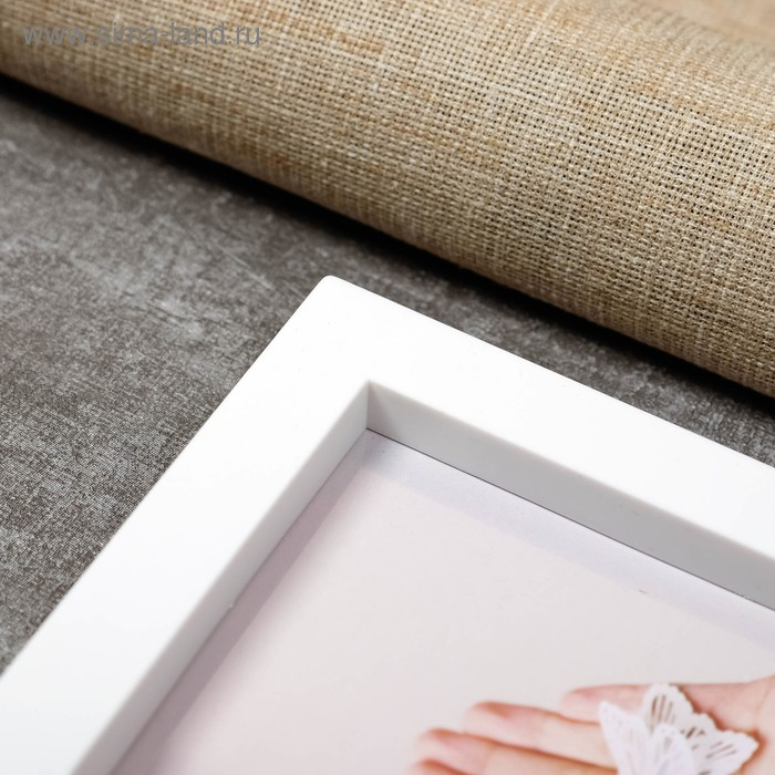 Фоторамка пластик на 4 фото 9х9, 10х15, 13х18 см  Фоторамка пластик на 4 фото 9х9, 10х15, 13х18 см "Я люблю тебя" белая с розовым 39,5х32 см