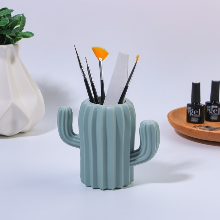 Органайзер - подставка для хранения маникюрных/косметических принадлежностей «Кактус», 11,5 × 13 × 7 см, цвет МИКС Органайзер - подставка для хранения маникюрных/косметических принадлежностей «Кактус», 11,5 × 13 × 7 см, цвет МИКС