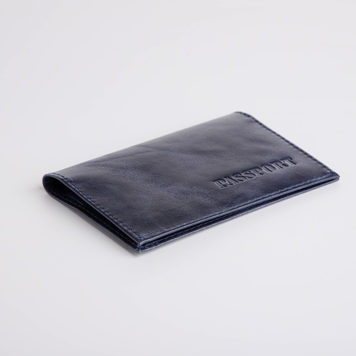 Обложка для паспорта, цвет синий