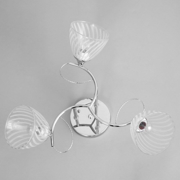 Люстра Люстра "Нора" 3х60Вт Е27 Хром 52х52х26см