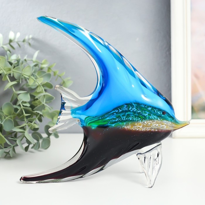 Сувенир стекло Сувенир стекло "Рыбка тропическая" под муранское стекло 21х7х24 см