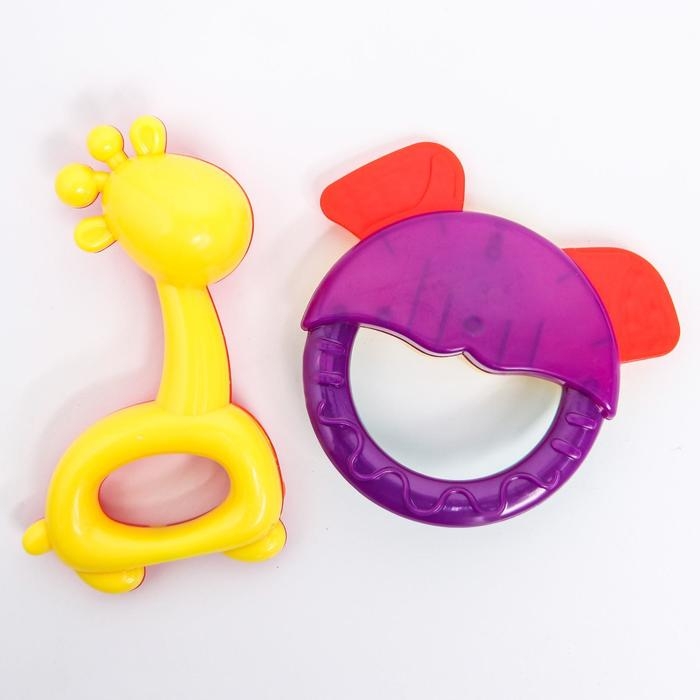 Набор погремушек «Маленькие радости», 4 шт, цвет МИКС, Крошка Я Набор погремушек «Маленькие радости», 4 шт, цвет МИКС, Крошка Я