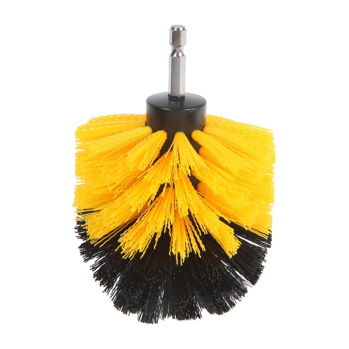 Насадка щетка на шуруповерт ТУНДРА, d=85 мм, высота 125 мм, шестигранный хвостовик Насадка щетка на шуруповерт ТУНДРА, d=85 мм, высота 125 мм, шестигранный хвостовик