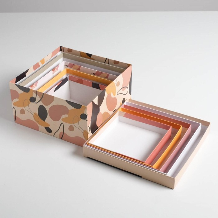 Набор коробок 5 в 1, упаковка подарочная, «Стиль», 14 х 14 х 8‒22 х 22 х 12 см Набор коробок 5 в 1, упаковка подарочная, «Стиль», 14 х 14 х 8‒22 х 22 х 12 см