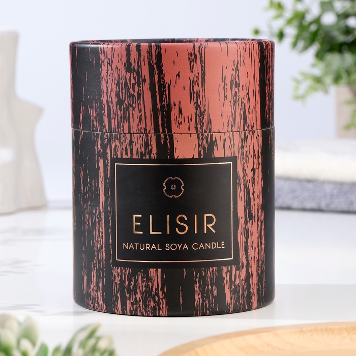 Свеча ароматическая  Свеча ароматическая "Elisir", 9х10,5 см, орхидея, розовое золото