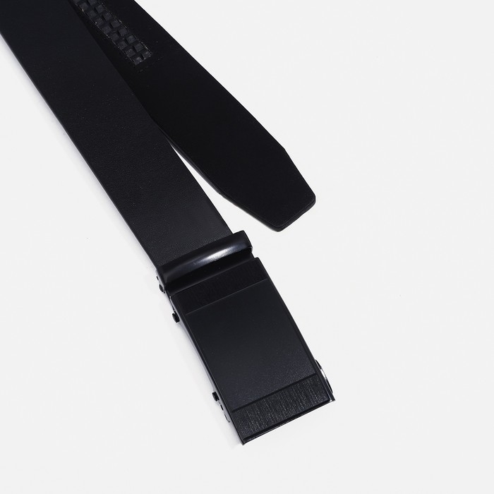 Ремень мужской, ширина 4 см, пряжка автомат, цвет чёрный Ремень мужской, ширина 4 см, пряжка автомат, цвет чёрный