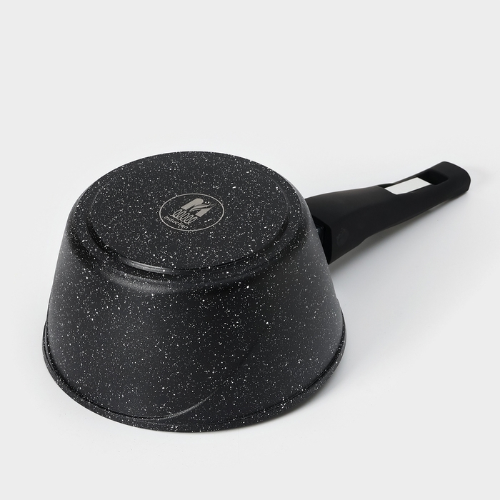 Ковш «Гранит black» Induction Pro, 1,7л, стеклянная крышка, съёмная ручка, цвет чёрный Ковш «Гранит black» Induction Pro, 1,7л, стеклянная крышка, съёмная ручка, цвет чёрный