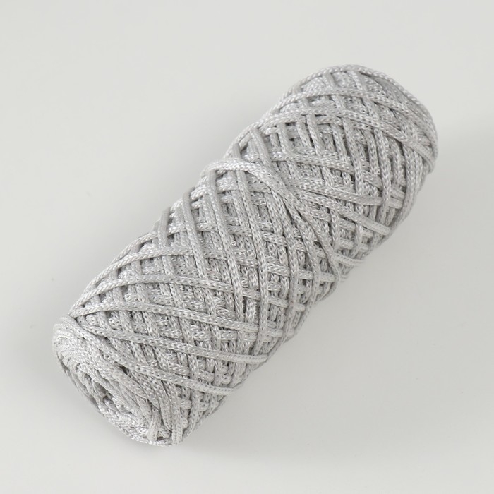 Шнур для вязания 35% хлопок,65% полипропилен 3 мм 85м/160±10 гр ( Серый/белый) Шнур для вязания 35% хлопок,65% полипропилен 3 мм 85м/160±10 гр ( Серый/белый)