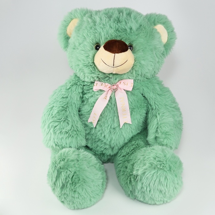 Мягкая игрушка  Мягкая игрушка "Медведь" с бантиком, 80 см, цвет зеленый