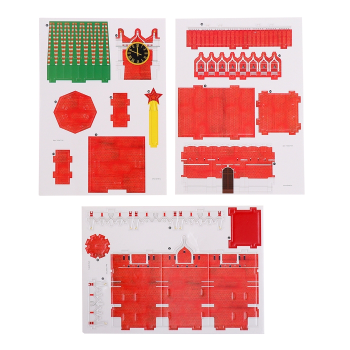 3D Конструктор «Спасская Башня», 31 деталь 3D Конструктор «Спасская Башня», 31 деталь