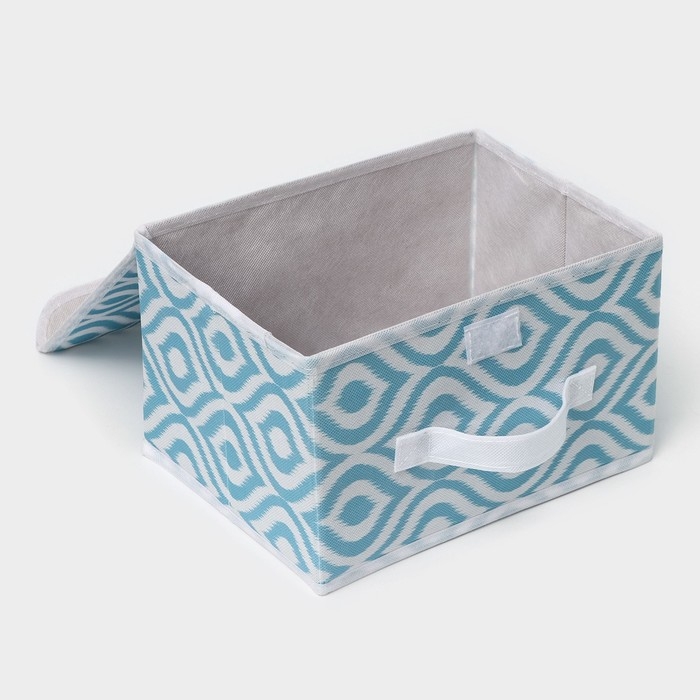 Короб для хранения Доляна «Лагуна», 26×20×16 см, цвет бирюзовый Короб для хранения Доляна «Лагуна», 26×20×16 см, цвет бирюзовый