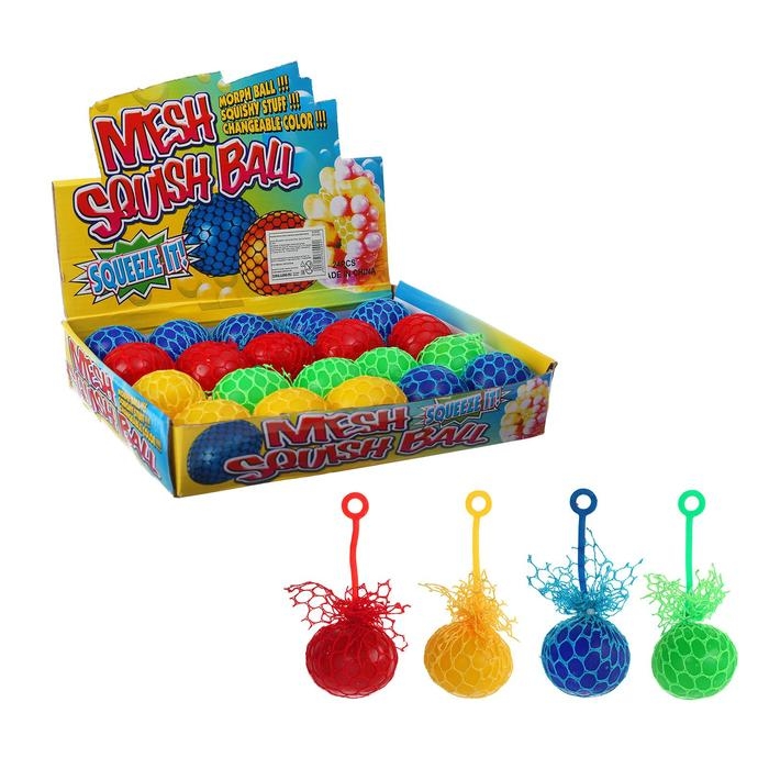 Мялка в сетке, с хвостиком, цвета МИКС Мялка в сетке, с хвостиком, цвета МИКС