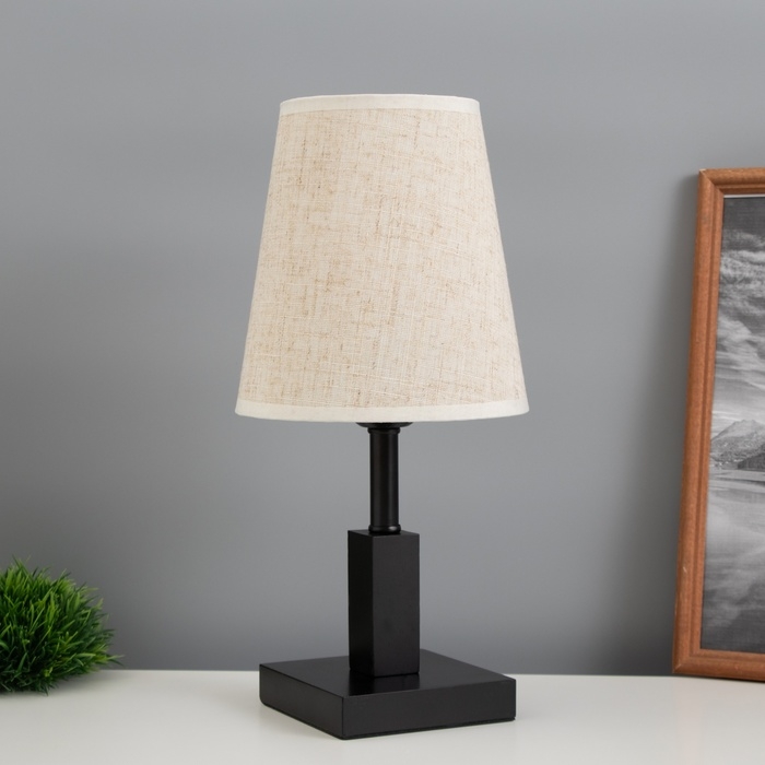 Лампа настольная Лампа настольная "Колд" 1х40Вт Е27 черный 16х16х34см