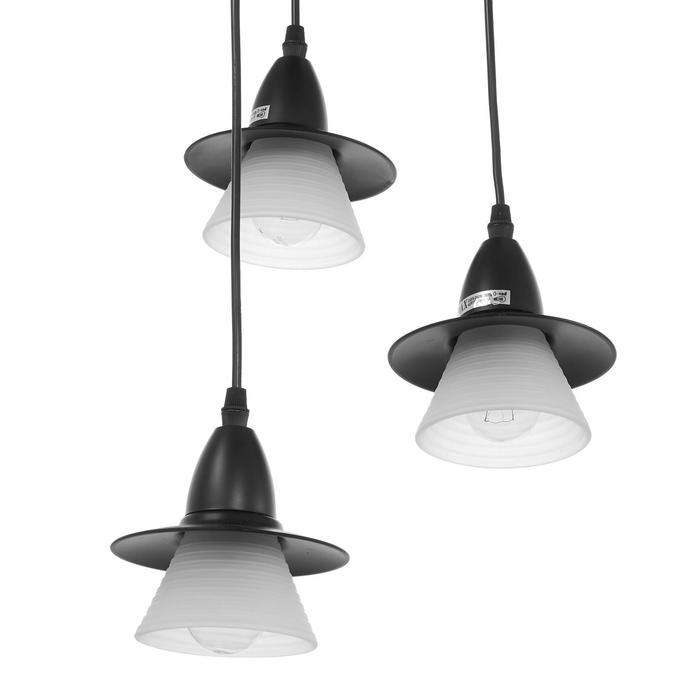 Светильник ЭкономСвет 36081/3 3х40Вт Е27 черный 33х33х75 см Светильник ЭкономСвет 36081/3 3х40Вт Е27 черный 33х33х75 см