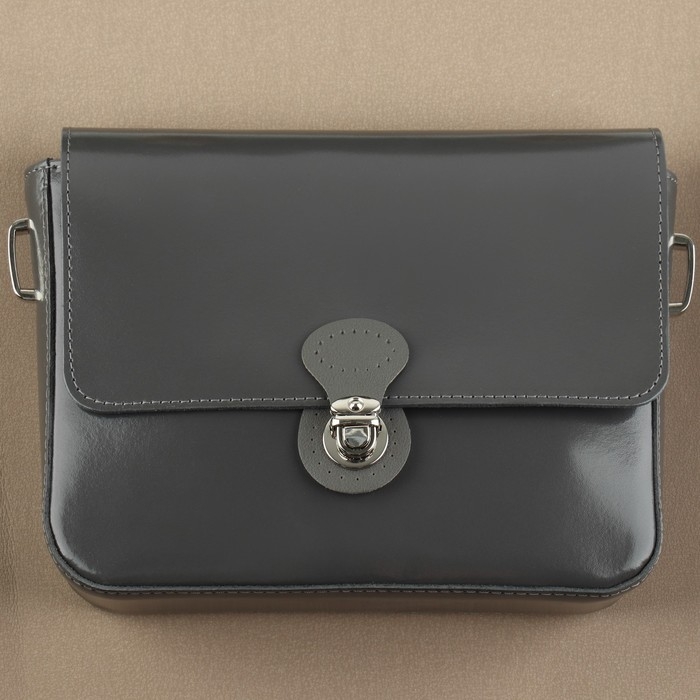 Застёжка для сумки, пришивная, 6 × 4 см, цвет серый/серебряный Застёжка для сумки, пришивная, 6 × 4 см, цвет серый/серебряный