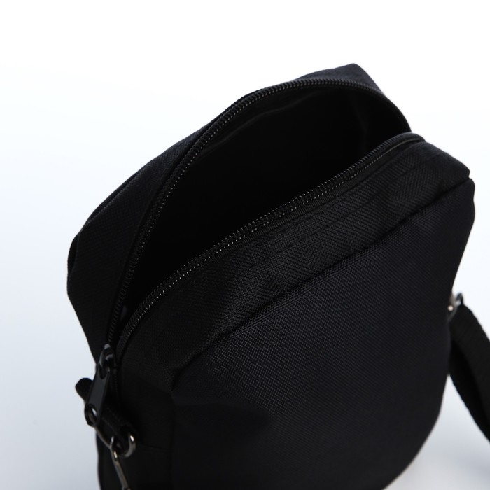 Сумка молодёжная на молнии, цвет чёрный Сумка молодёжная на молнии, цвет чёрный