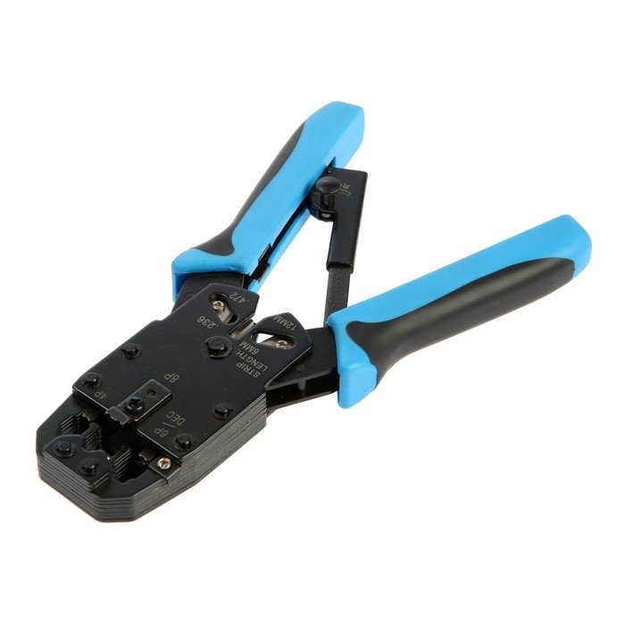 Кримпер ТУНДРА, для обжима клемм RJ-45 8P, RJ-12 6P, RJ-10 4P, вертикальный обжим Кримпер ТУНДРА, для обжима клемм RJ-45 8P, RJ-12 6P, RJ-10 4P, вертикальный обжим