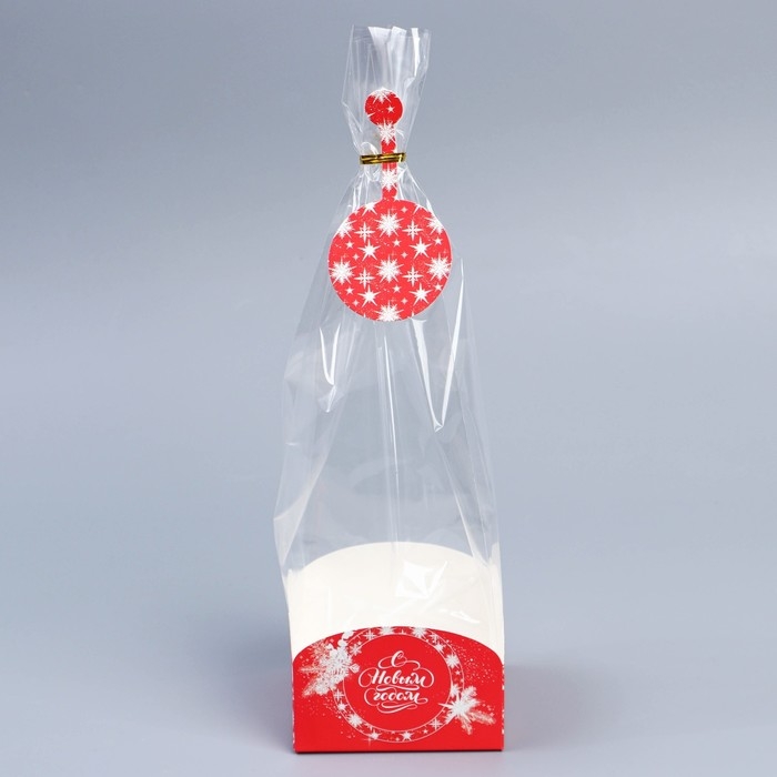 Пакет с коробкой «Новогодний подарок», 9 х 9 х 35 см, Новый год Пакет с коробкой «Новогодний подарок», 9 х 9 х 35 см, Новый год