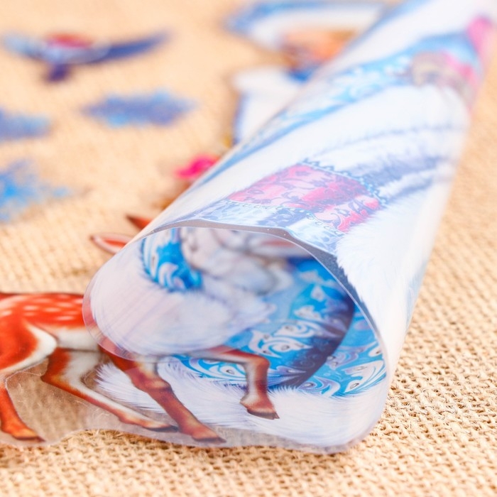 Набор наклеек оформительский Набор наклеек оформительский "Снегурочка" 33,8х24,4см