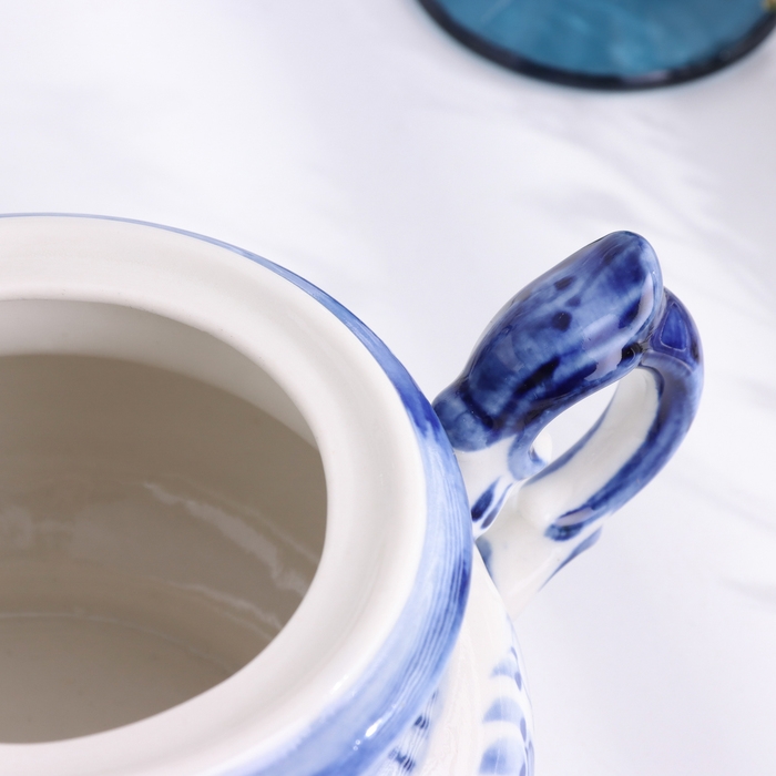 Сахарница Сахарница "Воробей", 16 х 21 см, гжель