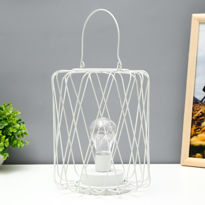 Ночник лофт 16451/1WT LED от батареек 3хАА белый 17х17х21 см RISALUX Ночник лофт 16451/1WT LED от батареек 3хАА белый 17х17х21 см RISALUX