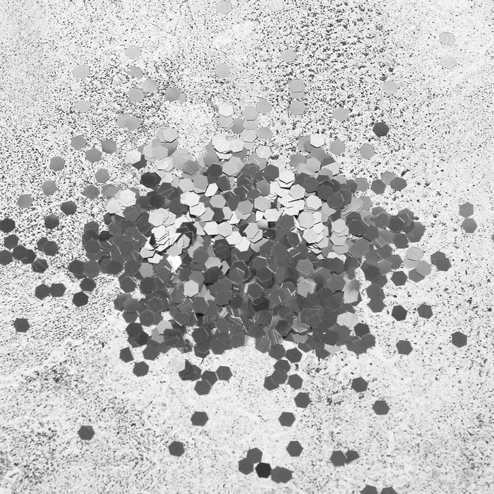 Наполнитель для шара «Конфетти-шестиугольник», 4 мм, цвет серебряный, 100 г Наполнитель для шара «Конфетти-шестиугольник», 4 мм, цвет серебряный, 100 г