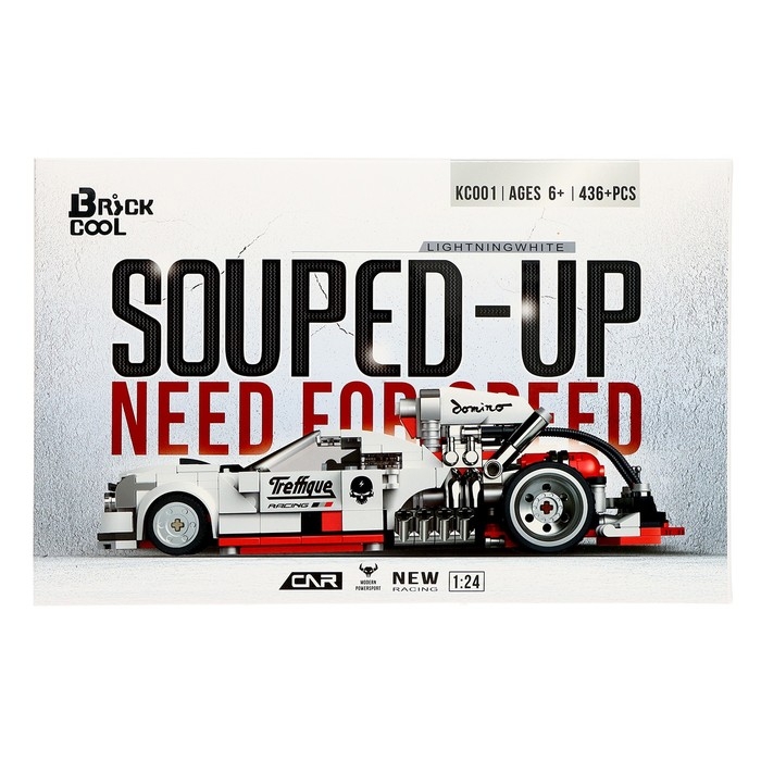 Конструктор Гонка &laquo;Белая молния&raquo;, 436 деталей
