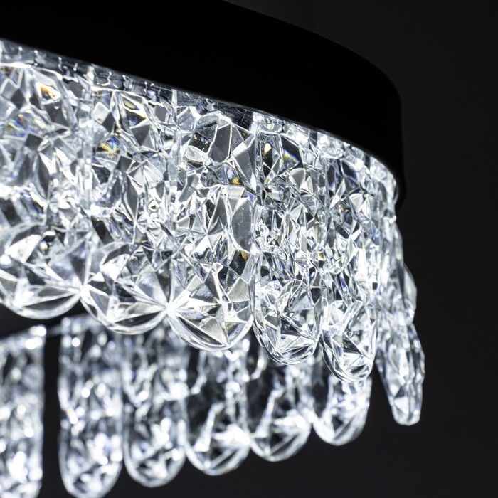 Люстра Люстра "Бахрома" LED 63Вт 3000-6000К черно белый 50х50х12смсм