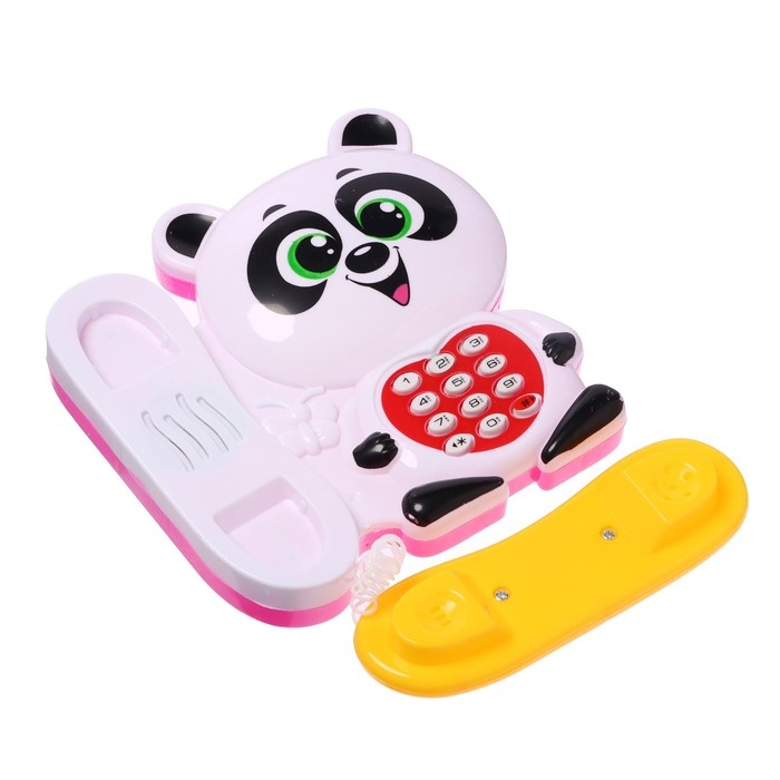 Музыкальный телефон «Мультифон: Панда», русская озвучка, работает от батареек, МИКС Музыкальный телефон «Мультифон: Панда», русская озвучка, работает от батареек, МИКС