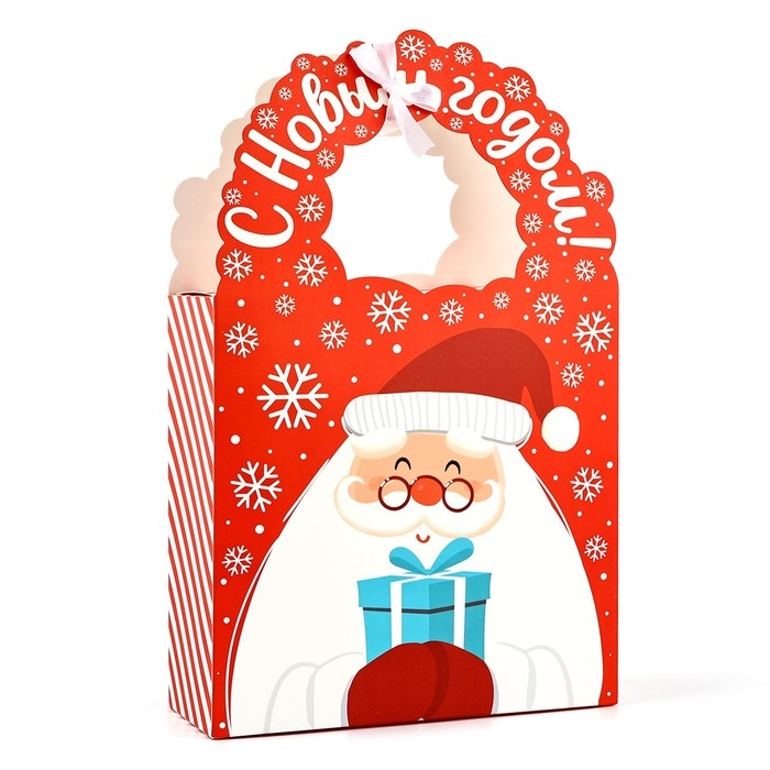 Коробка новогодняя складная «Подарок от Деда Мороза» 18.4 х 30.4 х 7.3 см, Новый год Коробка новогодняя складная «Подарок от Деда Мороза» 18.4 х 30.4 х 7.3 см, Новый год
