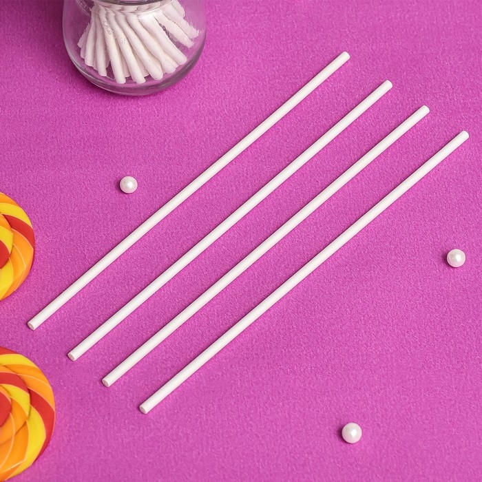 Набор палочек для леденцов  Набор палочек для леденцов "Кондимир", ⌀0,4 см, длина 20 см, 50 шт