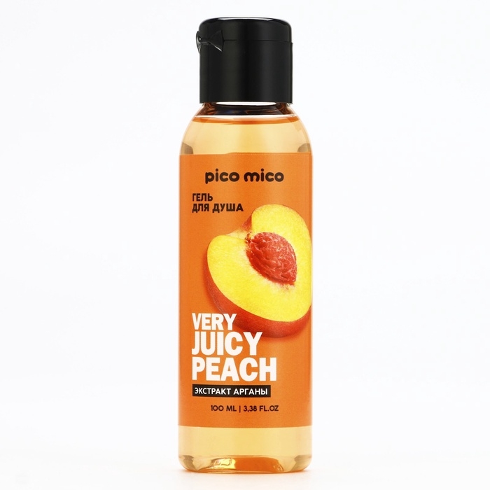 Гель для душа с экстрактом арганы Very juicy peach, 100 мл, аромат персика, PICO MICO Гель для душа с экстрактом арганы Very juicy peach, 100 мл, аромат персика, PICO MICO