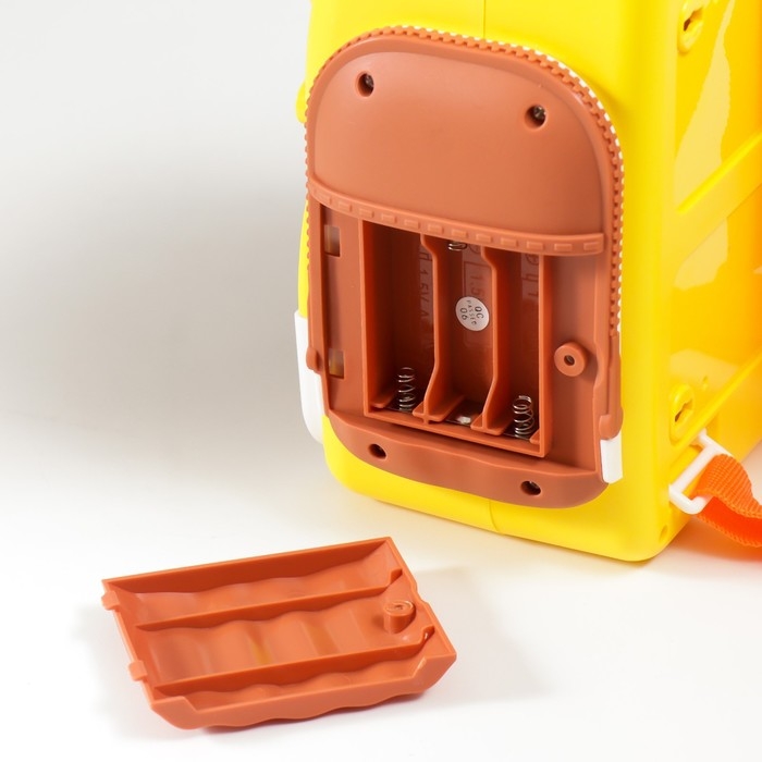 Копилка пластик Копилка пластик "Рюкзак с утёнком" кодовый замок, звук АА 18х10х19,8 см