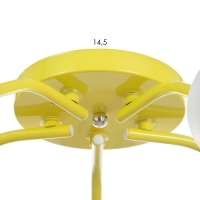 Люстра "Онлайн" (цил.) 5х15Вт Е27 МОДЕЛЬ:BR 00281 желтый 52х52х15см