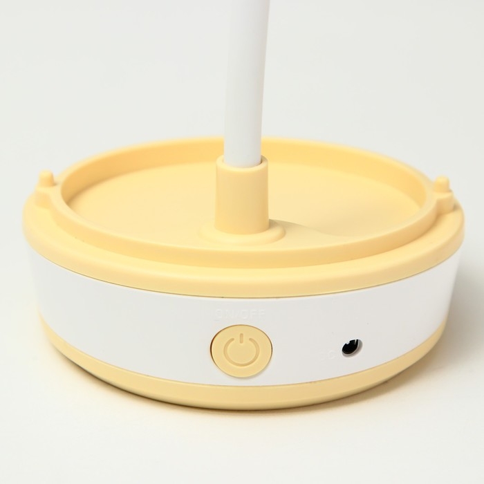 Настольная лампа  Настольная лампа "Лайни" LED 2Вт USB АКБ жёлтый 10,5x10,5x37 см RISALUX