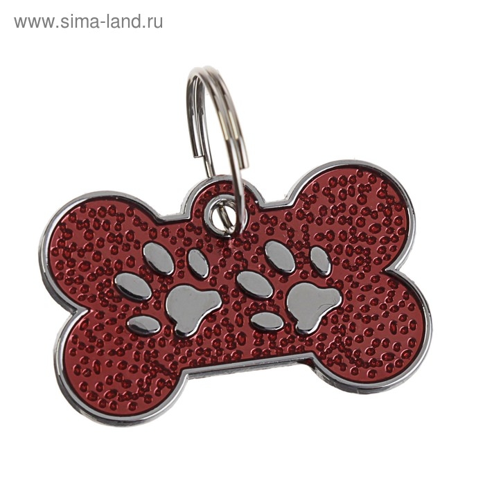 Адресник под гравировку  Адресник под гравировку "Косточка с лапками", 3 х 1,5 см, фасовка по 6 шт, микс цветов