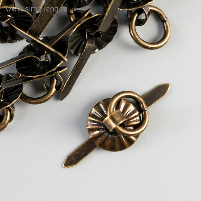 Ручка для шкатулки металл Ручка для шкатулки металл "Молоточек" бронза набор 10 шт С183 1,2х1,2 см