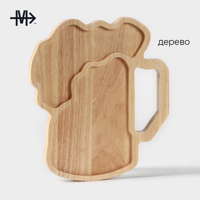 Менажница Magistro «Эль», 25×22×1,8 см, акация Менажница Magistro «Эль», 25×22×1,8 см, акация