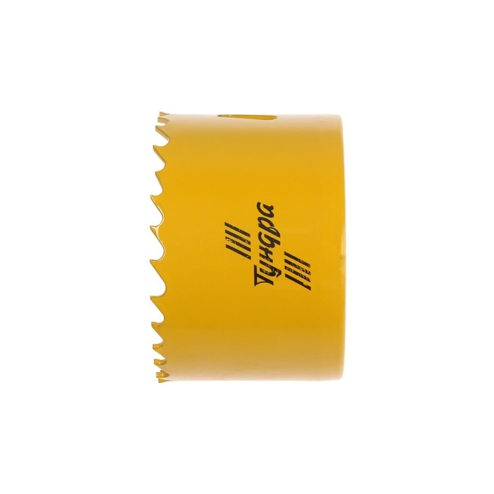 Коронка биметаллическая ТУНДРА, 65 мм, M16 с дополнительной фиксацией Коронка биметаллическая ТУНДРА, 65 мм, M16 с дополнительной фиксацией