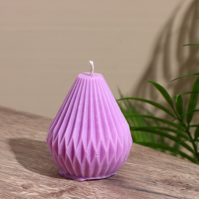 Свеча  Свеча "Груша в ромбик" 6х6х8 см, соевый воск МИКС