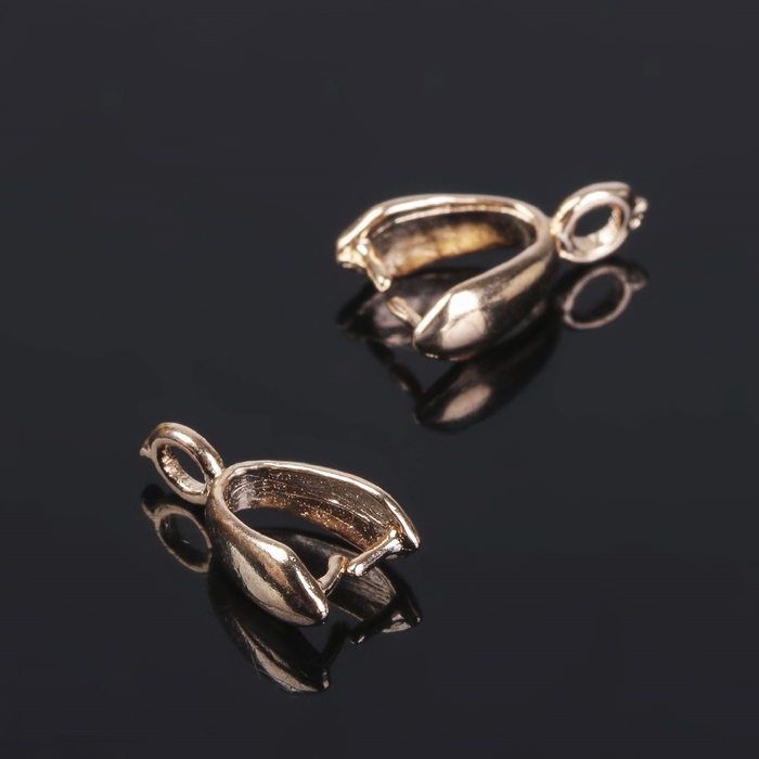 Держатель для кулона К208-36, (набор 5 шт.) 11×7 мм, цвет золото Держатель для кулона К208-36, (набор 5 шт.) 11×7 мм, цвет золото