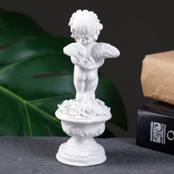 Фигура Фигура "Ангел на пъедестале" перламутр, 14х6х6см