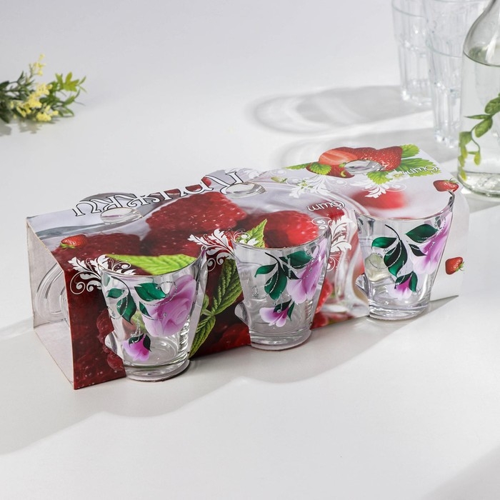 Набор кружек «Розовые лепестки», 250 мл, в подарочной упаковке, 6 шт, микс Набор кружек «Розовые лепестки», 250 мл, в подарочной упаковке, 6 шт, микс