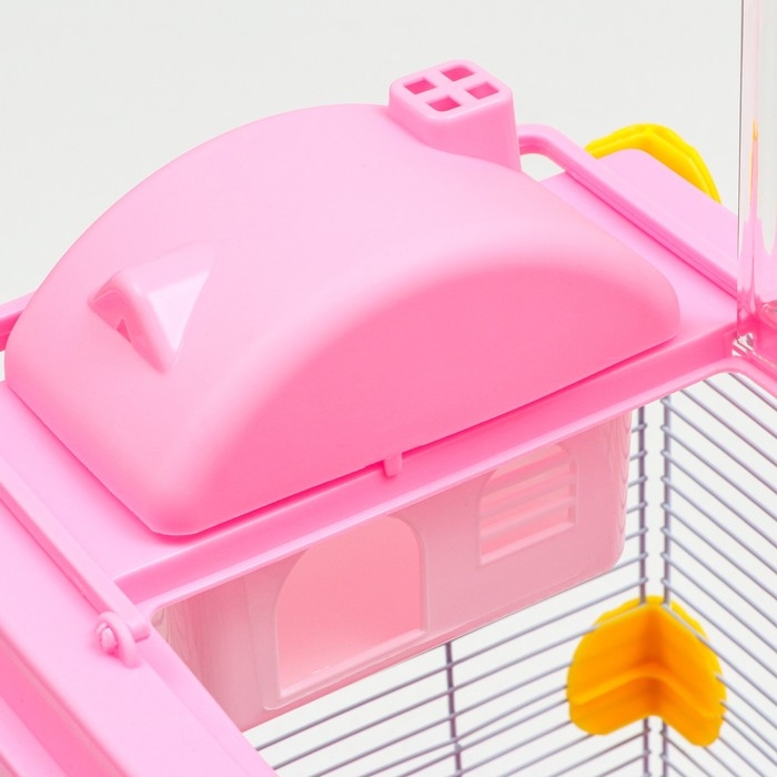 Клетка для грызунов Клетка для грызунов "Пижон", 31 х 24 х 46 см, розовая