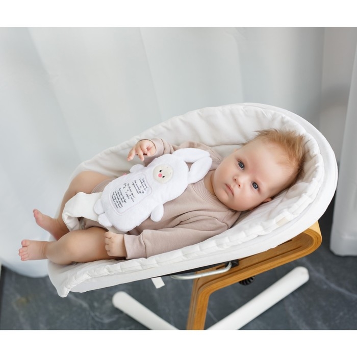 Мягкая игрушка 3 в 1 «Зайка» с метрикой, с вишнёвыми косточками, 19,5 см