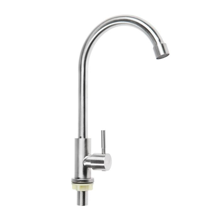 Моносмеситель для кухни Accoona A4788, однорычажный, нержавеющая сталь, сатин Моносмеситель для кухни Accoona A4788, однорычажный, нержавеющая сталь, сатин