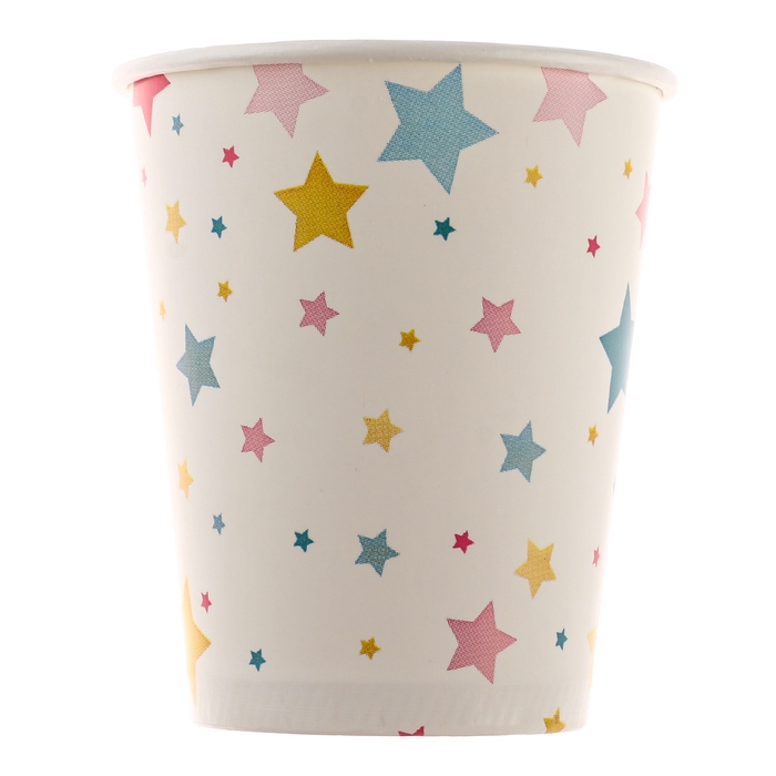Набор бумажной посуды одноразовый Звезды», 10 стаканов, 10 тарелок